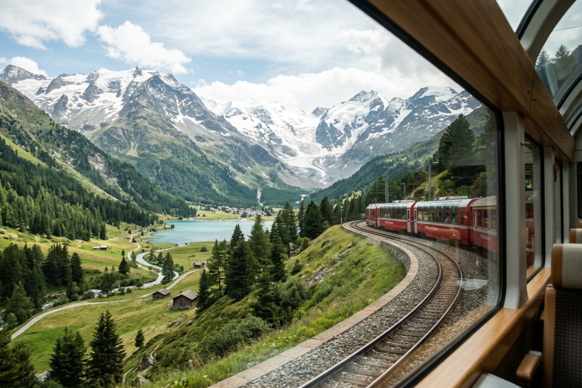 Experience the Swiss Alps: A Journey on Scenic Train Routes